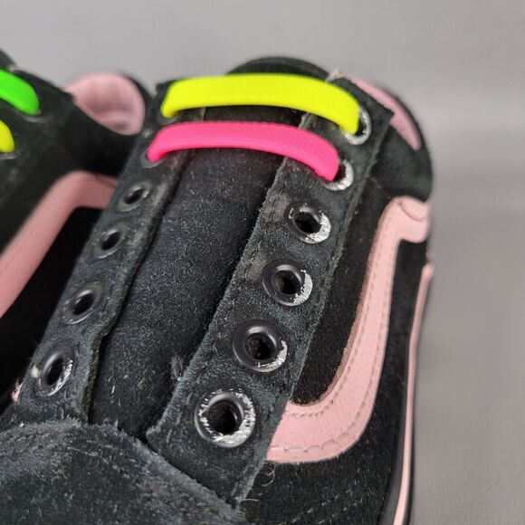 Vans Lazy Oaf Old Skool Platform Black Suede Heart Cutouts Bad For You Size 5 - Picture 9 of 16